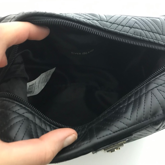 River Island Black Snake Print Makeup Cosmetic Bag - Picture 6 of 7